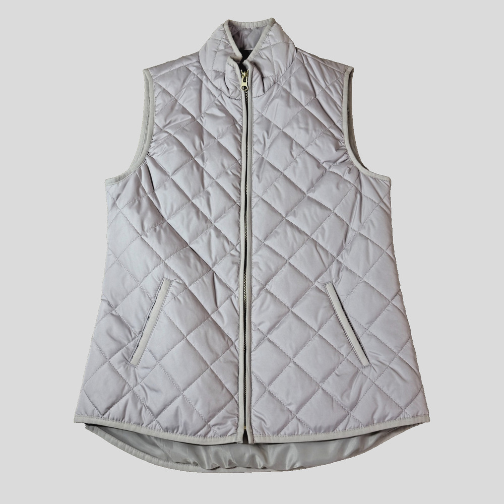 Old Navy Women Dusty Rose Pink Quilted Lightweight Full Zip Vest Jacket Small S
